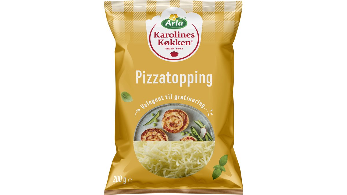 Revet ost Pizzatopping, Arla Karolines Køkken