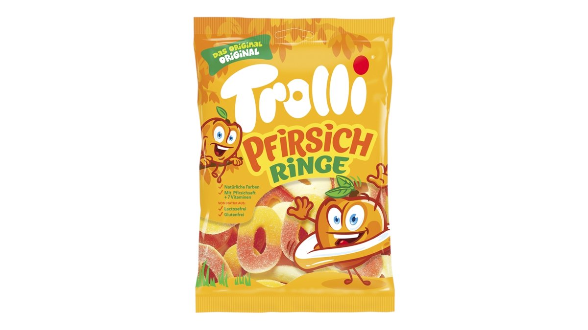 Trolli Pfirsich Ringe s broskvovou příchutí