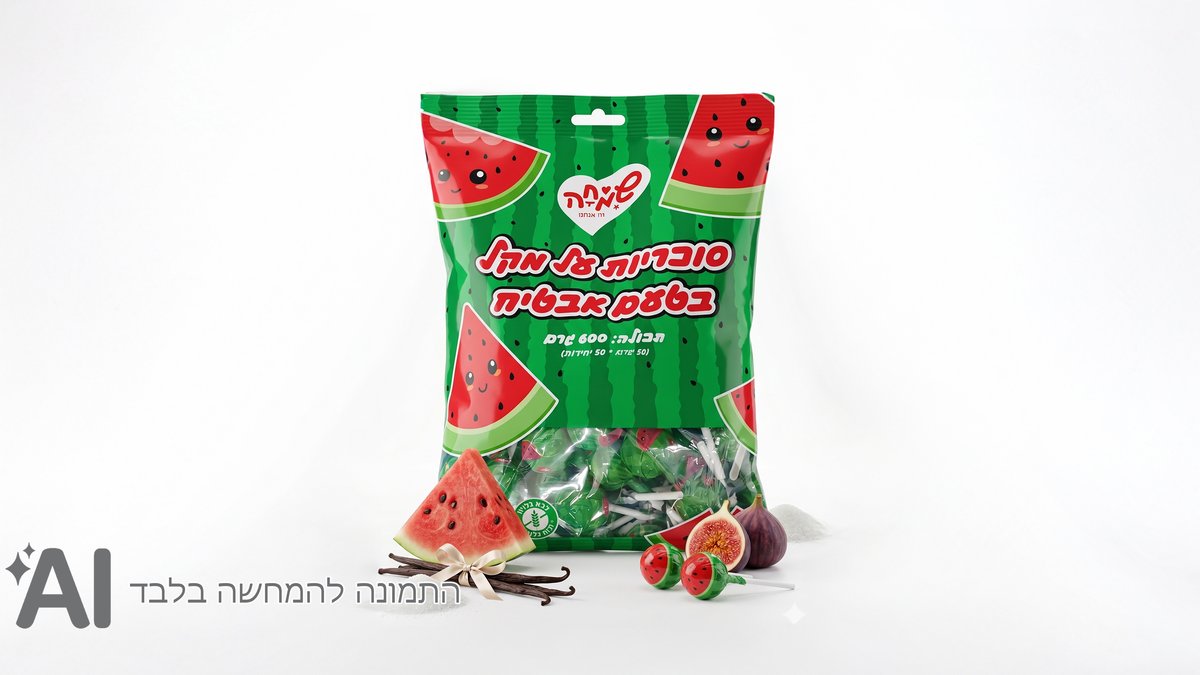 סוכריות על מקל בטעם אבטיח