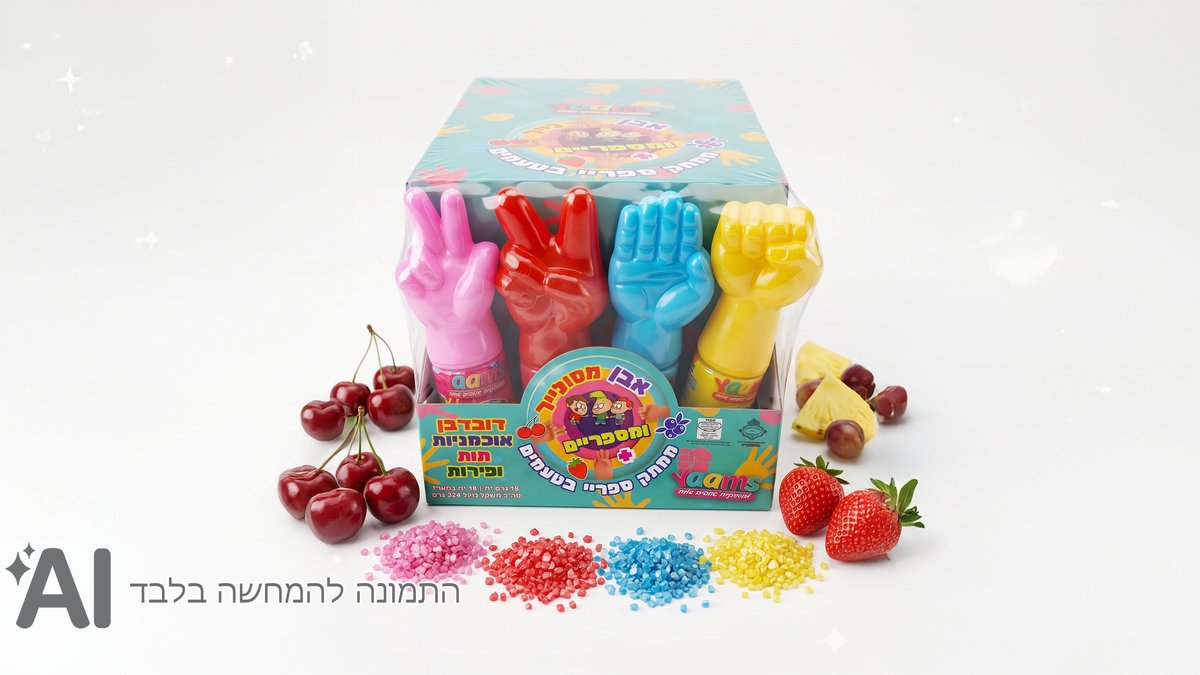 ממתק ספריי בטעמים,אבן נייר ומספריים