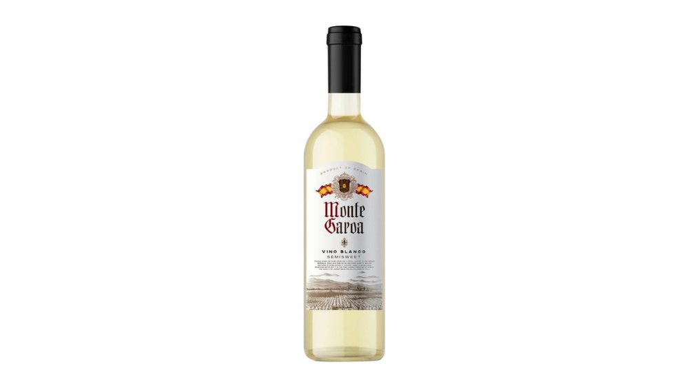 Вино MONTE GAROA Semisweet бел/п/сл 0,75л с/б
