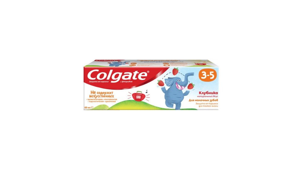 Паста зубная детская Colgate l4 клубника 3-5лет 60 мл