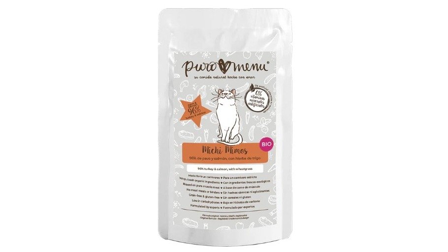 Organic turkey & salmon for cats 100gr