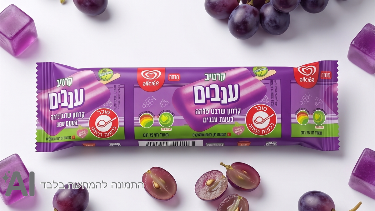 ארטיק קרח בטעם ענבים |  שטראוס