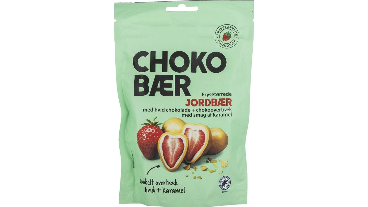 Chokobær Jordbær Kar/Hvid