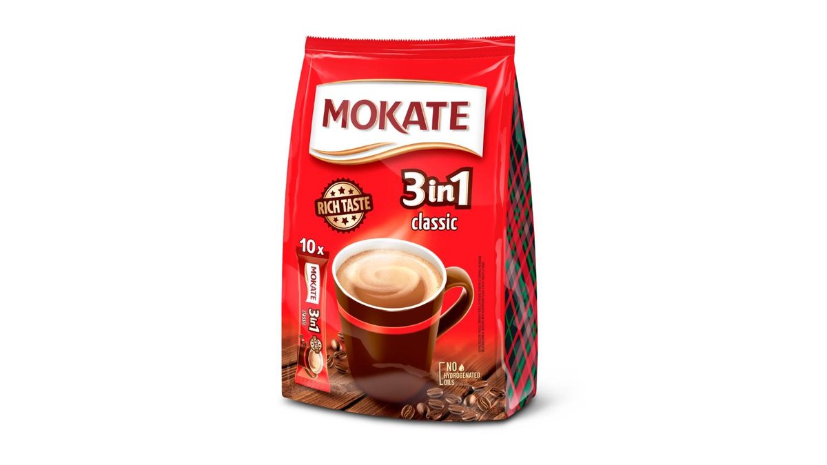 Mokate 3in1 Classic instantní kávový nápoj v prášku 10 x 17g (170g)