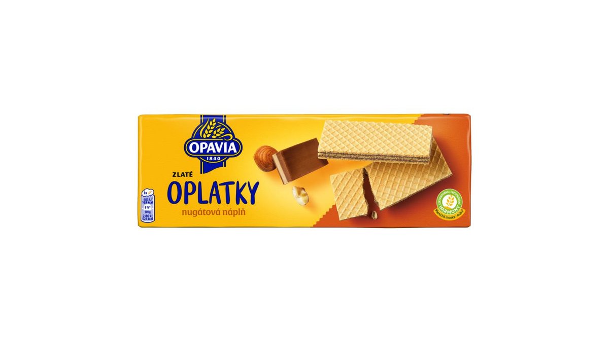 Opavia Oplatky nugátová náplň Oplatky Balení 146 g