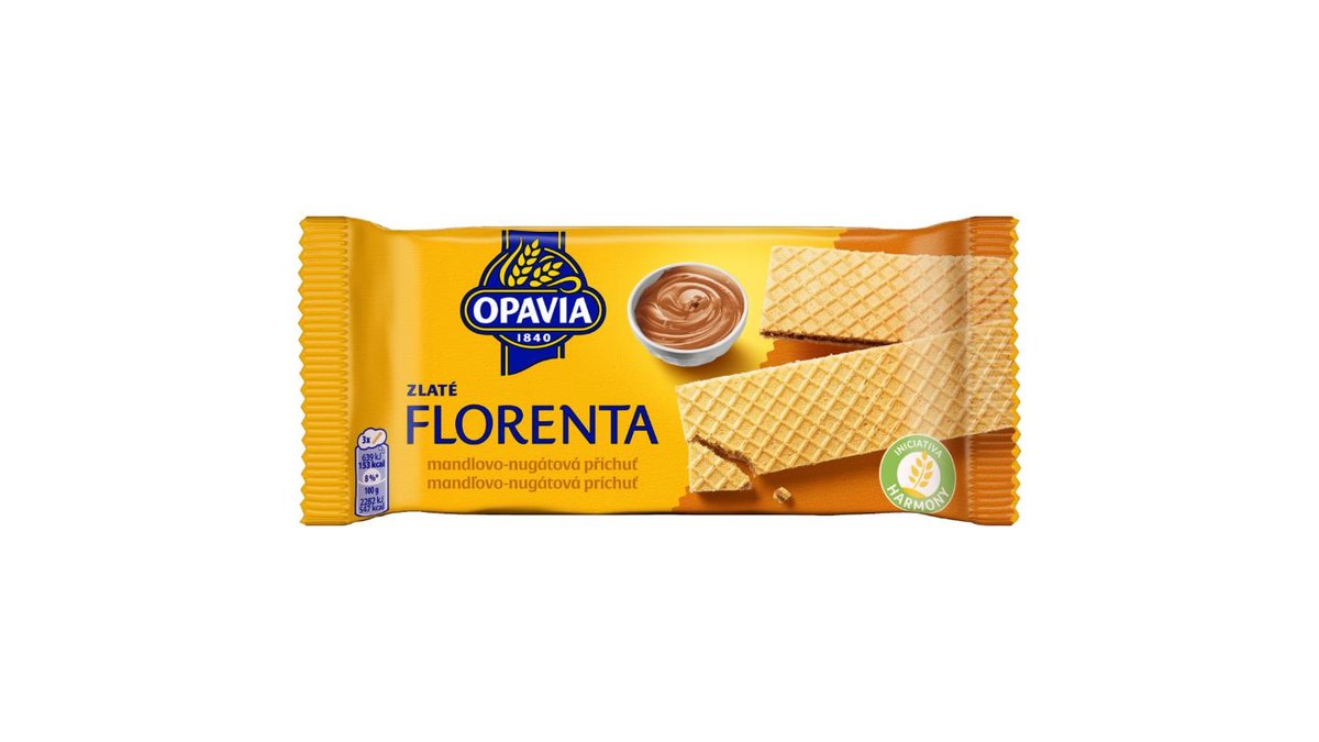 Opavia Florenta mandlovo-nugátová náplň Oplatky Balení 112 g