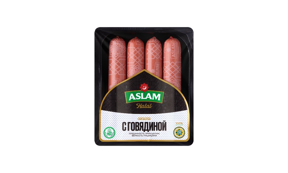 Сосиски Aslam Halal С Говядиной 410 Г В/Упак.