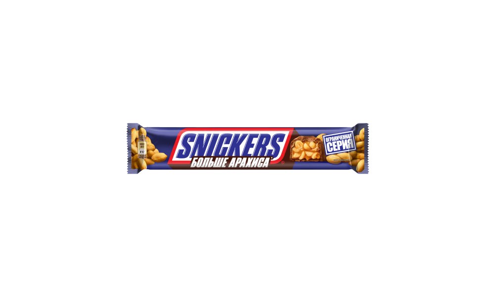 Шок. Батончик Snickers Больше Арахиса 87 Г