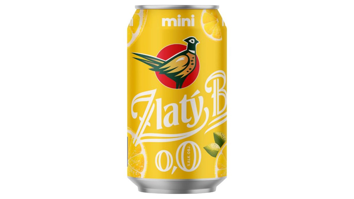 Zlatý Bažant Radler 0,0% citrón, 330 ml
