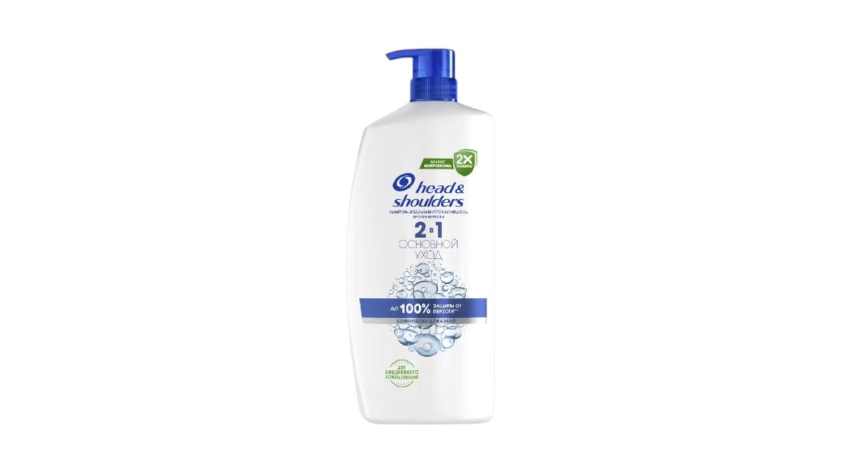 Шампунь Head & Shoulders 2в1 Основной уход 1 л