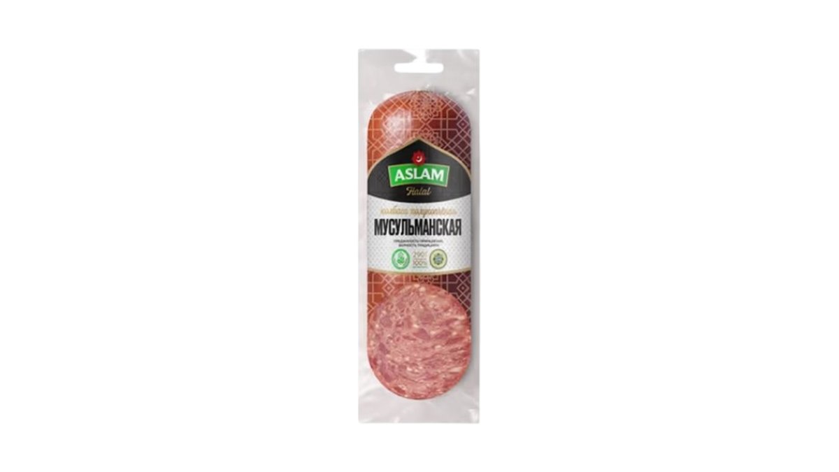 Колбаса Aslam Halal Мусульманская П/К 290 Г В/Упак.