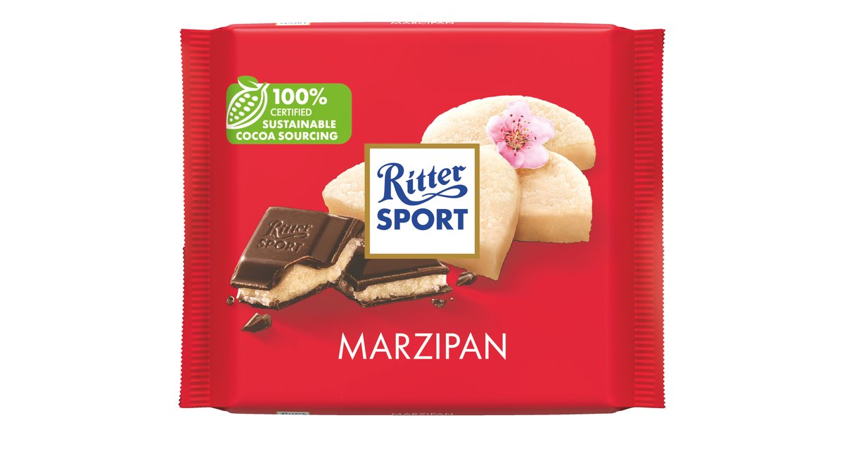 Chokolade m. marcipan, Ritter sport