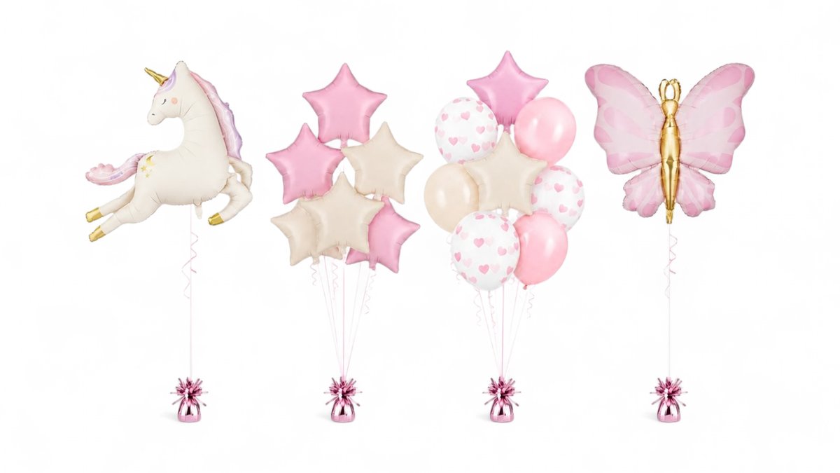 Pink Unicorn Balloon Set