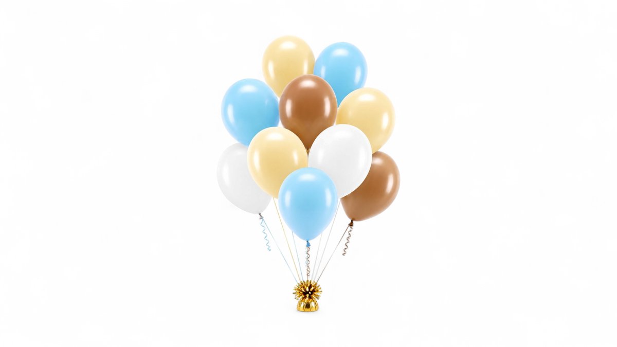 Blue & Yellow Balloon Bouquet