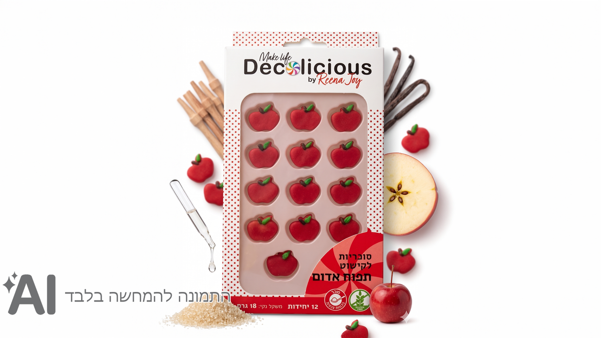 סוכריות לקישוט תפוח אדום