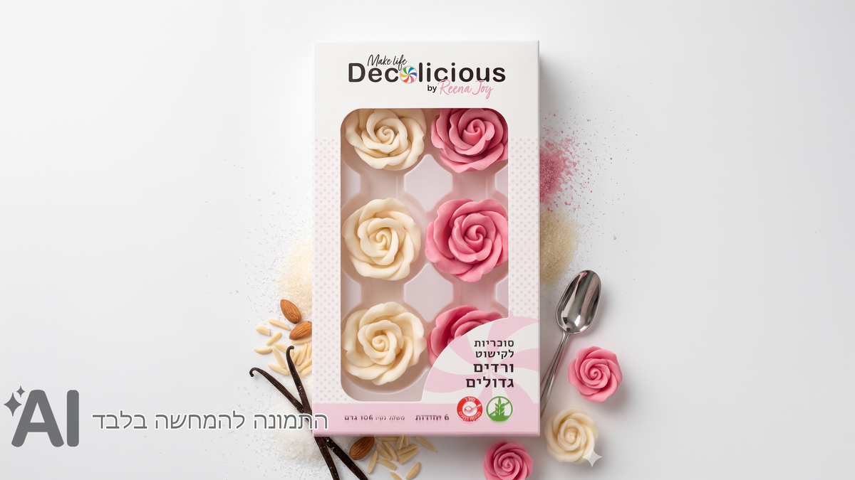 סוכריות לקישוט ורדים גדולים