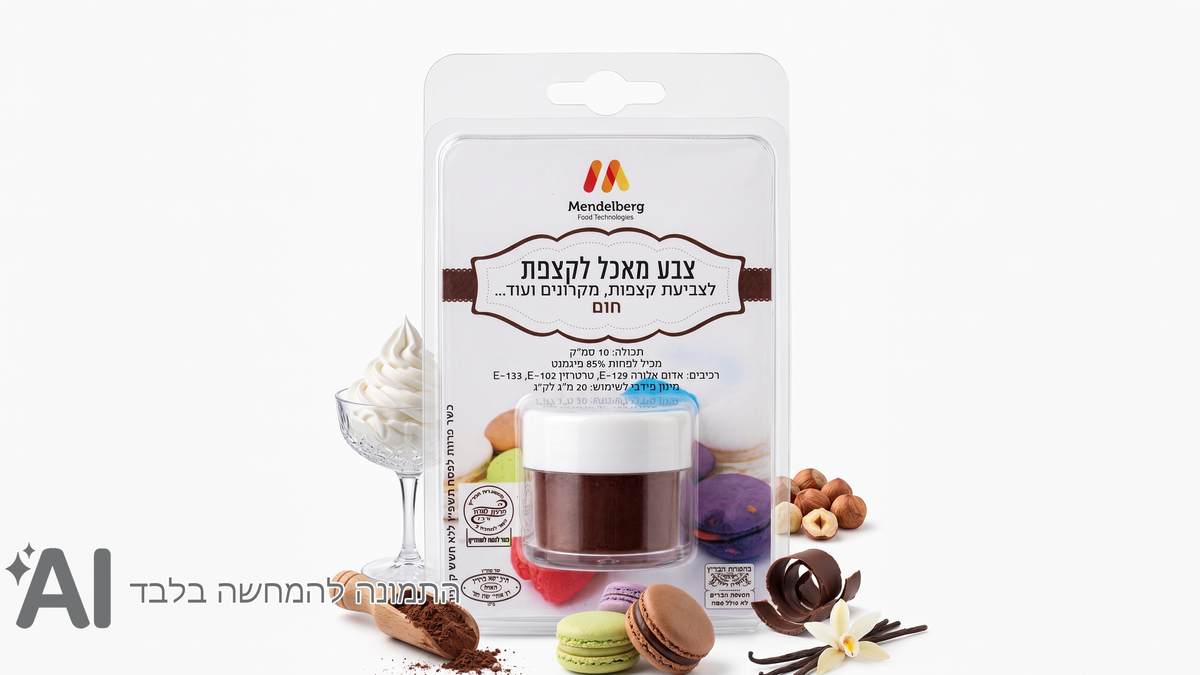 צבע מאכל אבקה לקצפת|חום