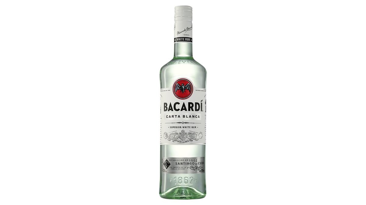 Bacardi Carta Blanca rum 37.5%, 700 ml