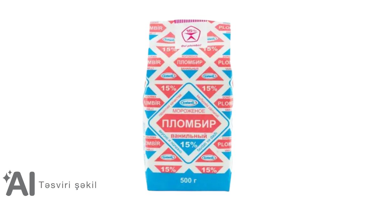 Iceland Rl Plombir Dondurma 15% Paket  500 qr