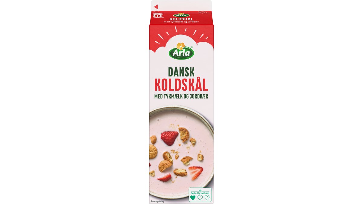 Koldskål m. tykmælk & jordbær, Arla
