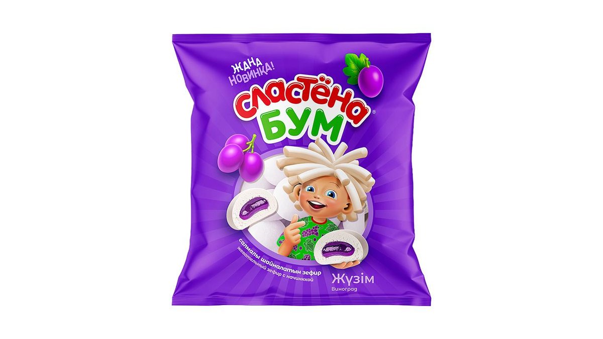 Зефир Сластёна с виноградной начинкой 80 г