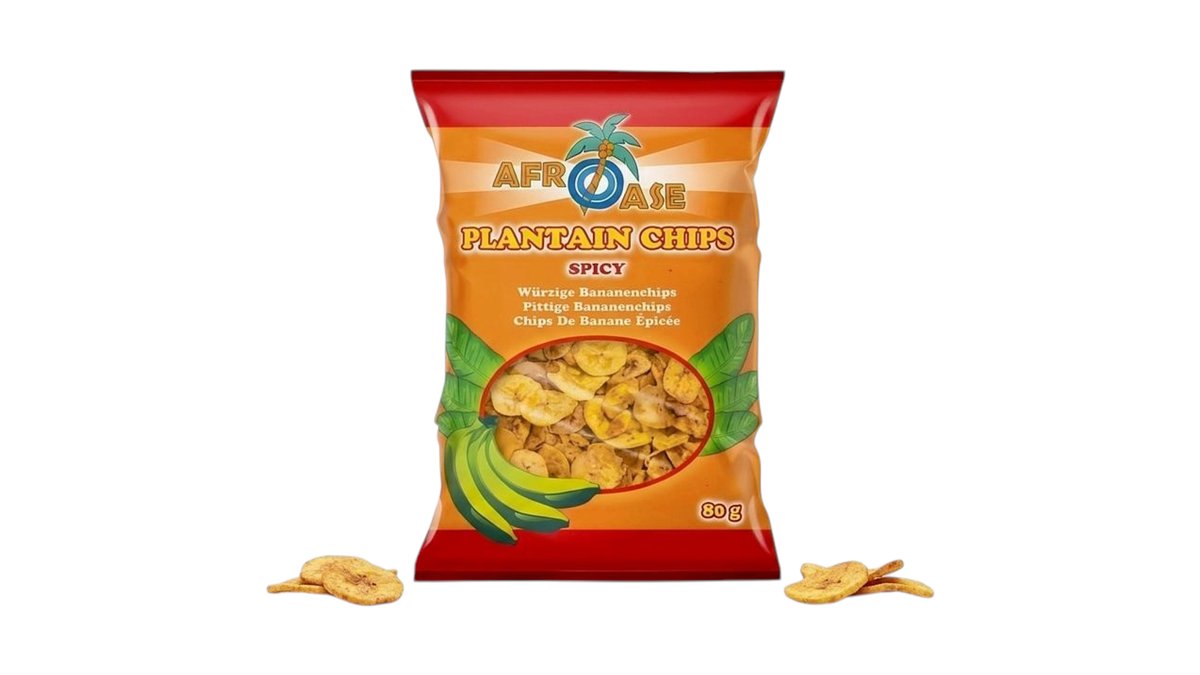 afroase plantain chips 80g