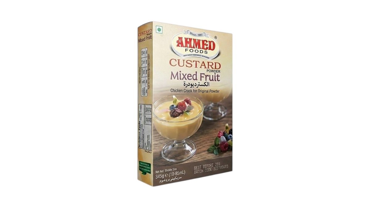 Ahmed foods custard powder mixed fruit 285g