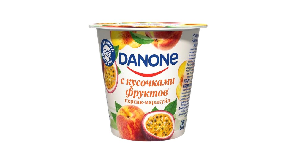 Йогурт DANONE Персик и маракуйя 110г п/у