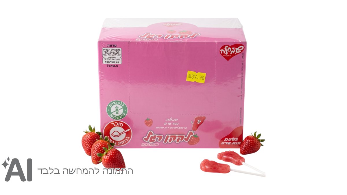 לקקן רגל עם אבקה בטעם תות שדה