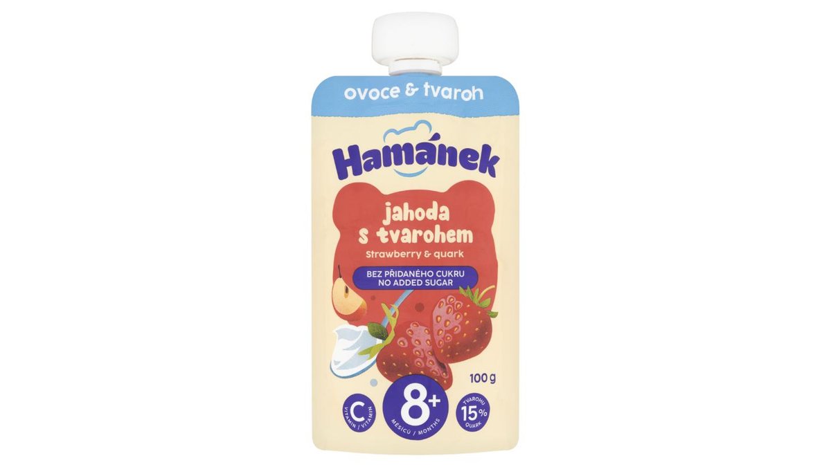 Hamánek Jahoda s tvarohem 100g