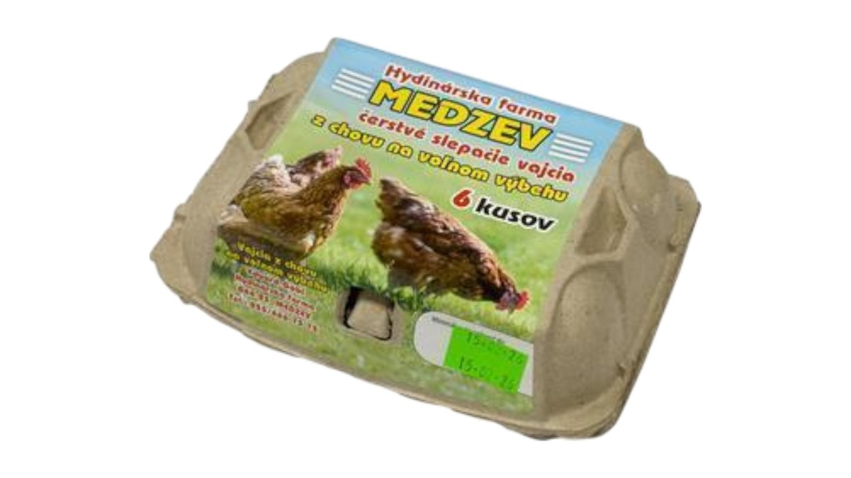 Medzev Vajcia slepačie voľný chov, 6 ks