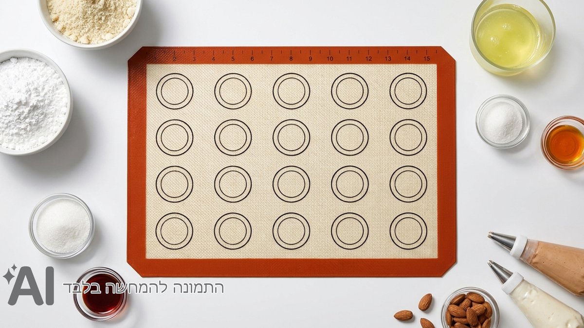 משטח אפייה למקרונים