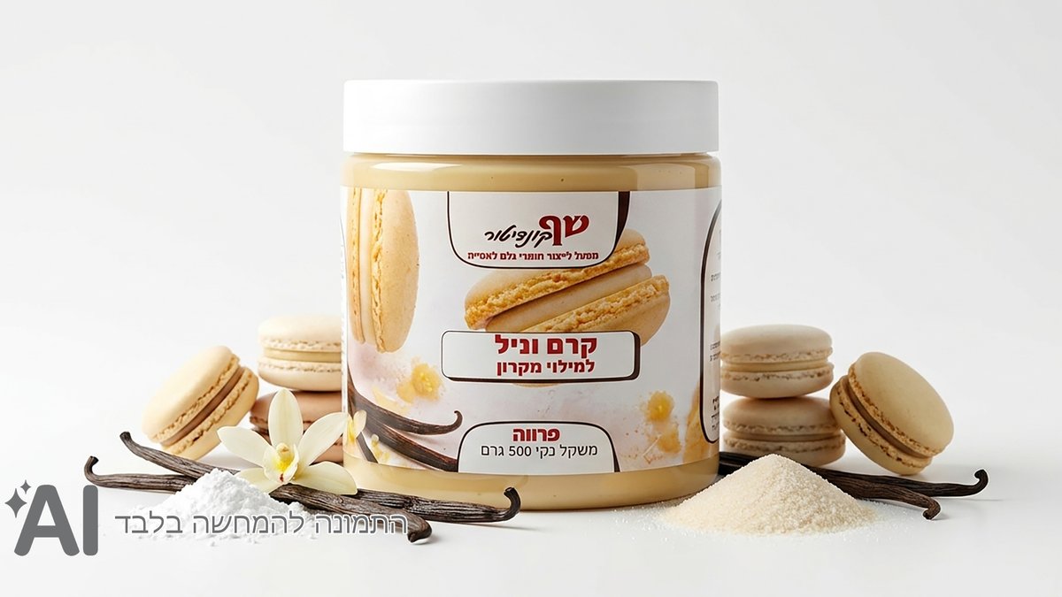 קרם וניל למילוי מקרון
