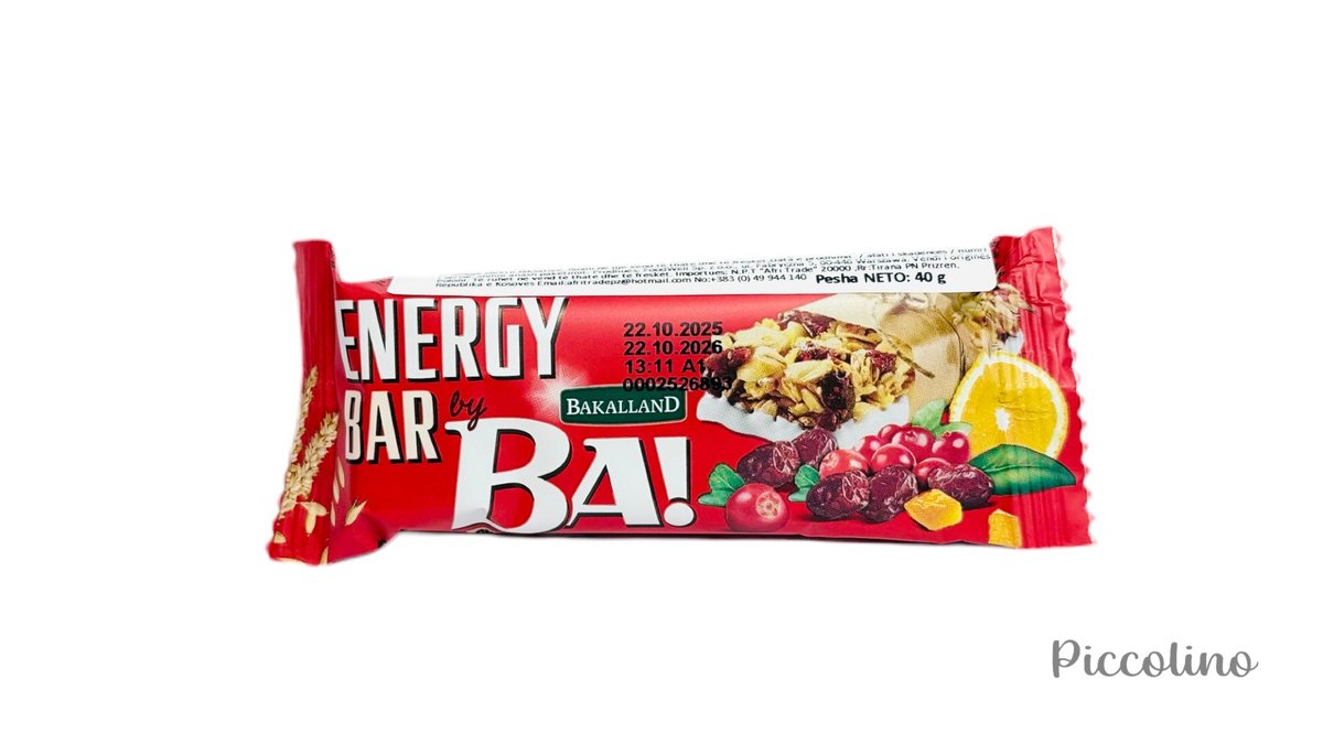BA! Cranberry&Orange Energy Bar 40g