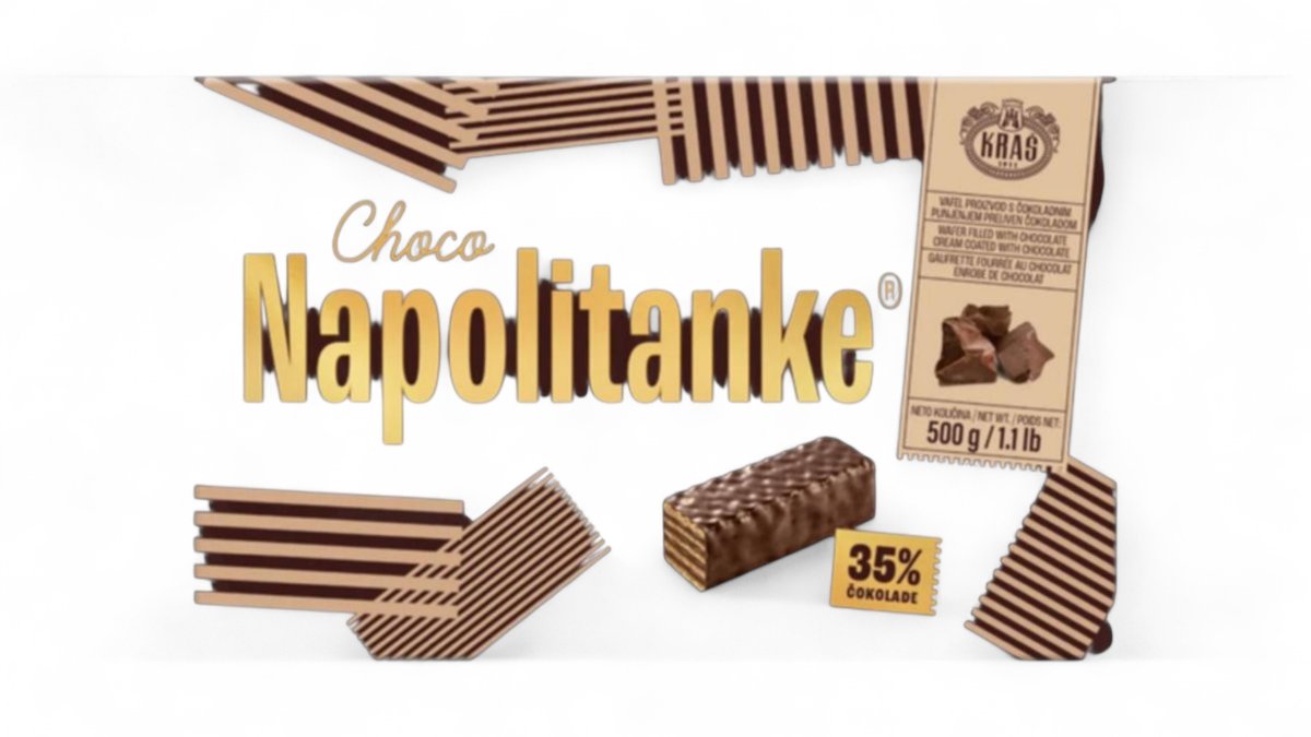 Napolitanke Me Qokollad 215Gr