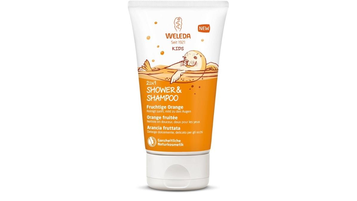 Weleda 2v1 Sprchový krém a šampon pomeranč, 150 ml