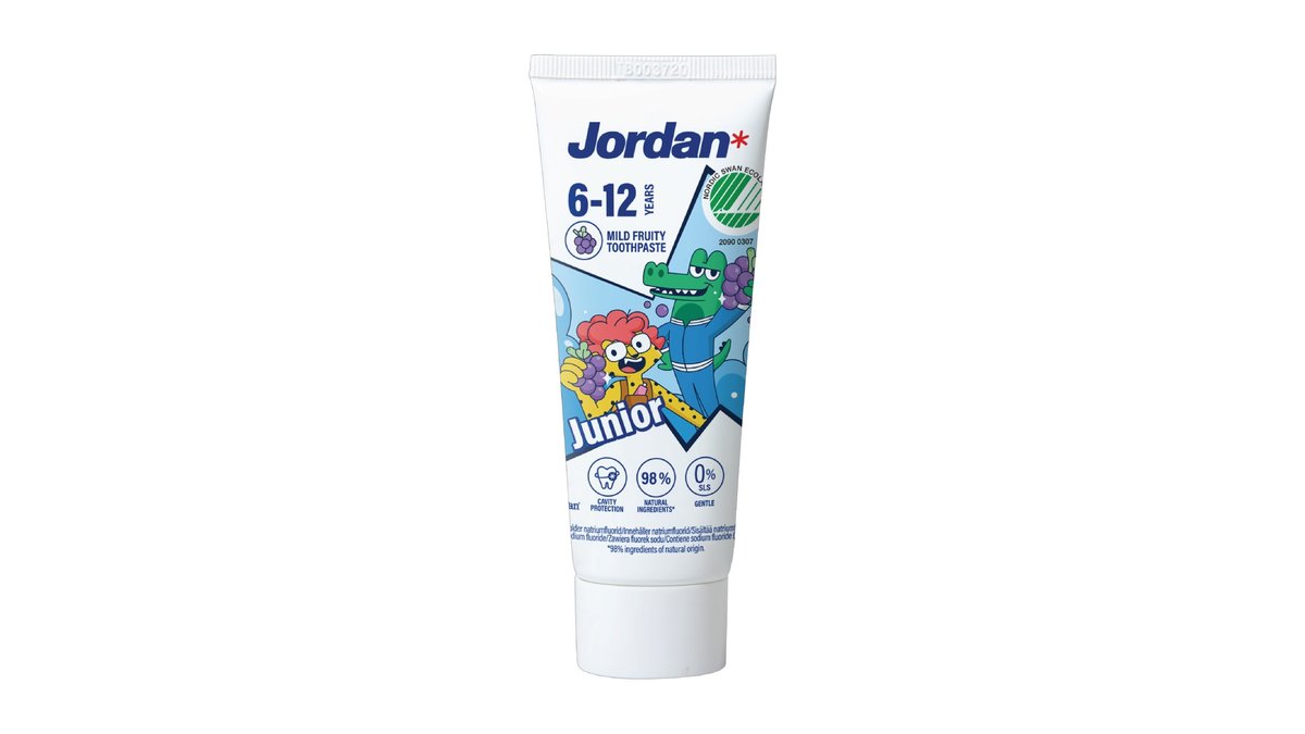 Tandpasta t. børn 6-12 år, Jordan 12 ml