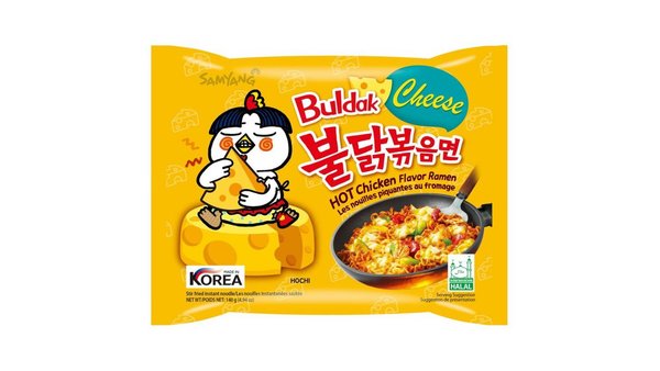 SamYang Noodles Hot Chicken Ramen mit Käse, 140 g