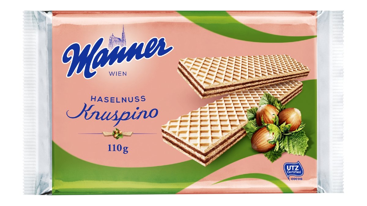 Manner Knuspino oplatky s oříškovou náplní
