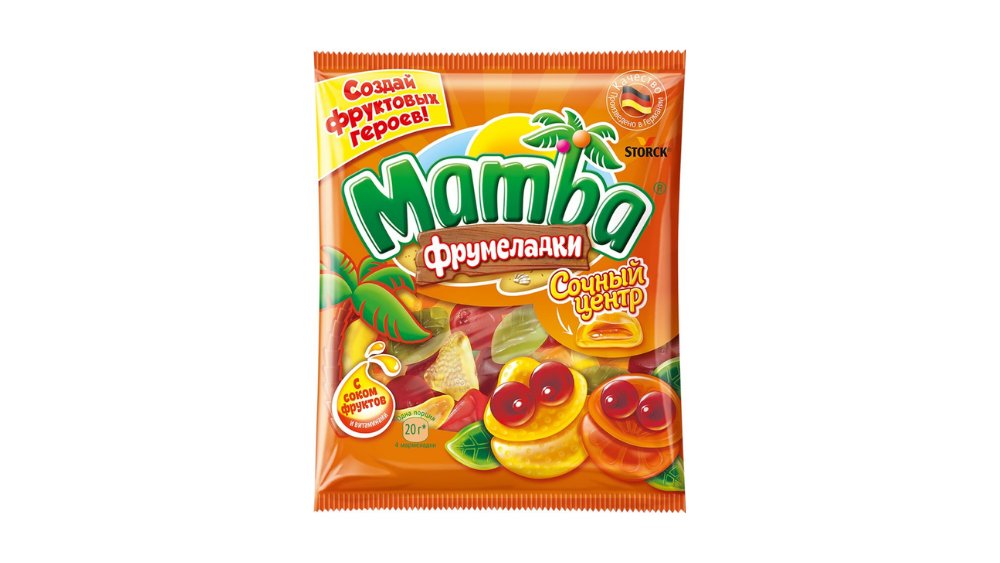 Мармелад жевательный Mamba сочный центр 140 г