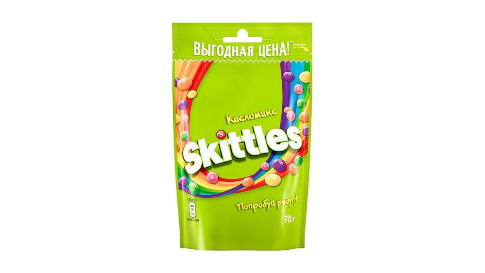 Конфеты жевательные Skittles кисломикс 70 г