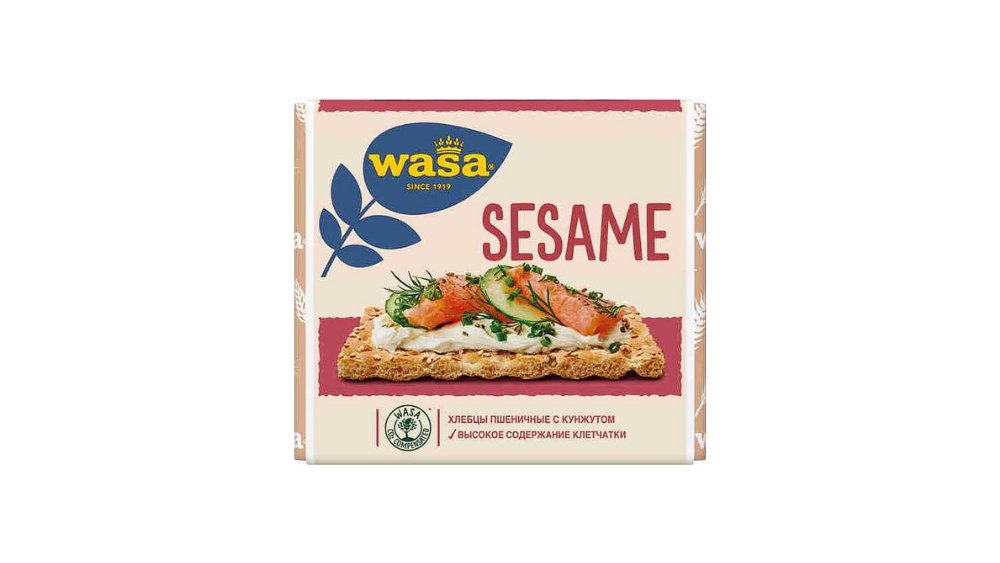 Хлебцы WASA Sesame Пшеничные с кунжутом 200г