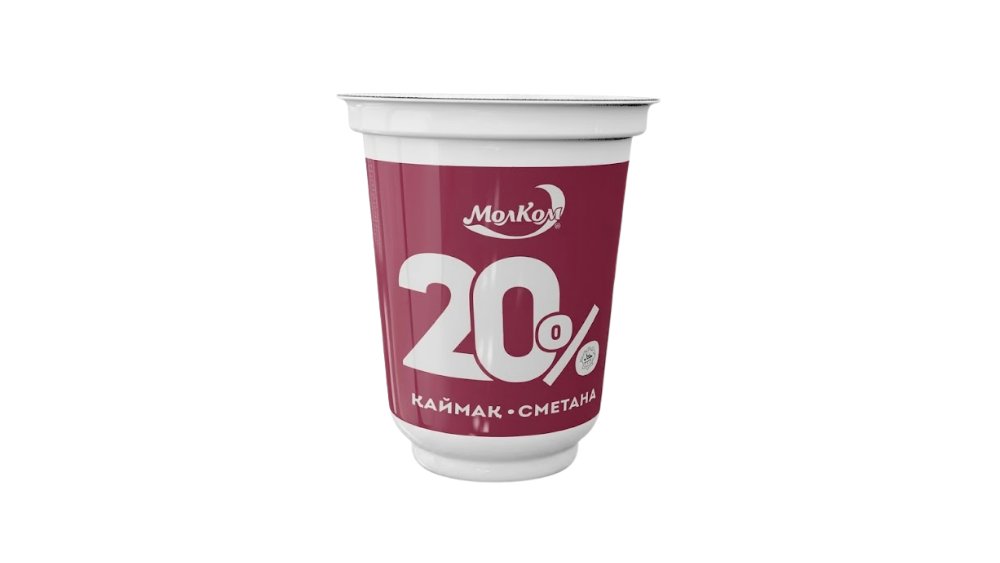 Сметана МОЛКОМ 20% 360г п/у