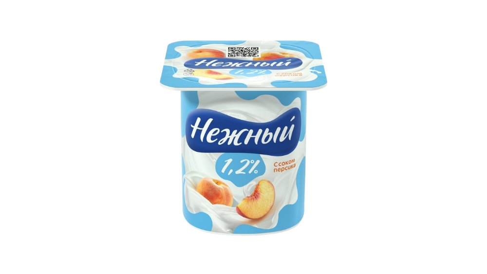 Йогурт Campina Нежный Лайт персик 0,1% 95 г