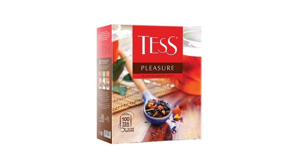 Чай tess pleasure черн 1,5 г х100шт пак