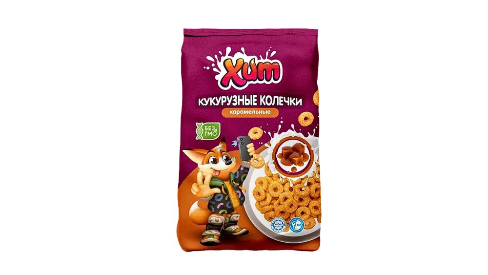 Завтрак ХИТ Фигурный Колечки карамельные 200г