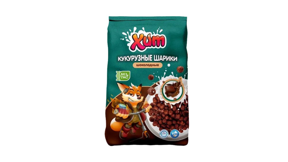 Завтрак ХИТ Фигурный Шарики шоколадные 200г