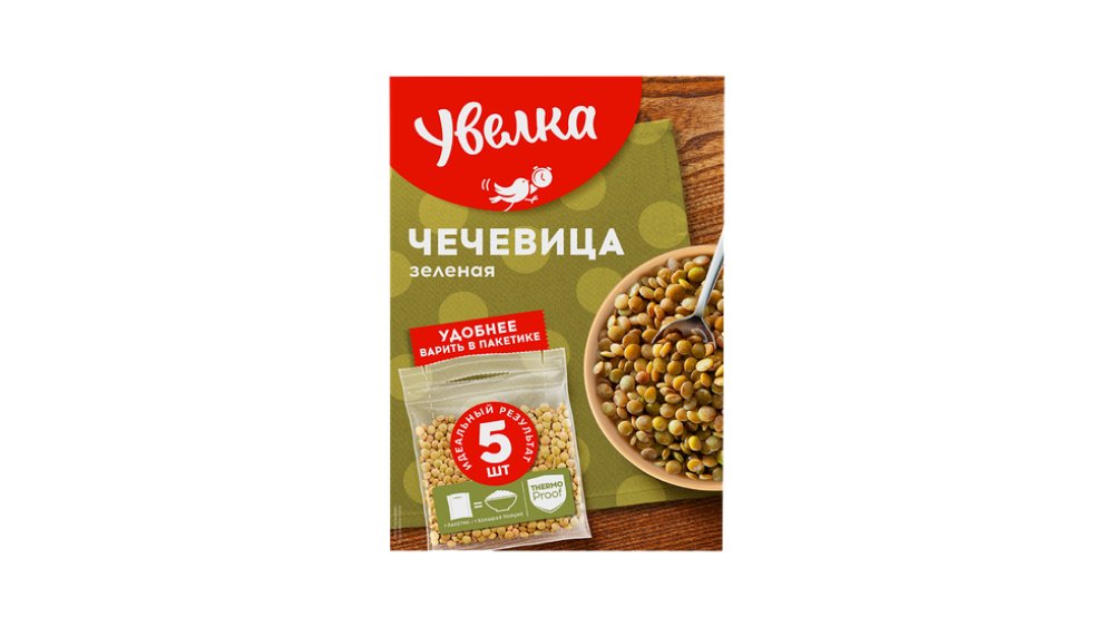 Хлопья УВЕЛКА Чечевица 400г кор